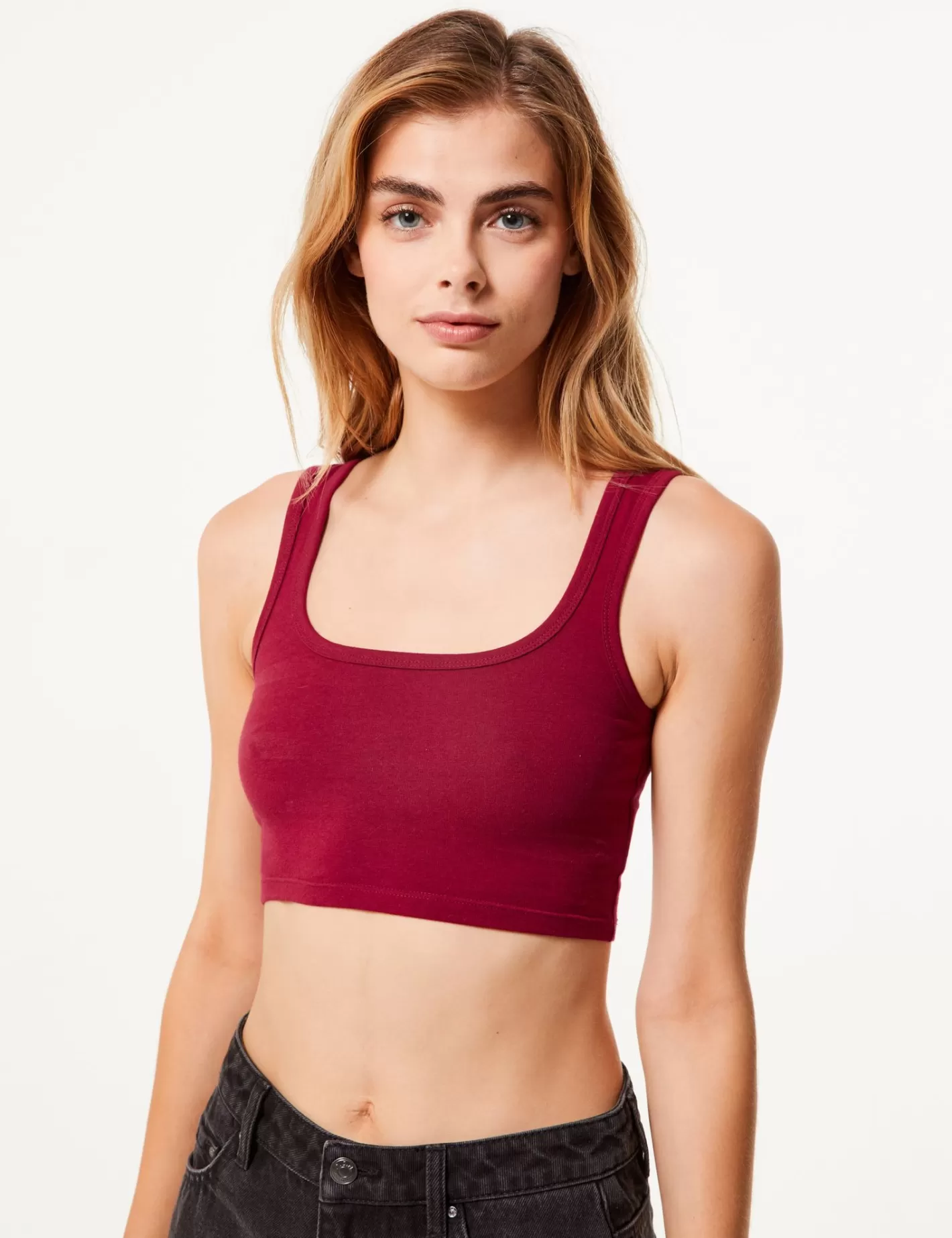 Brassière basic courte rouge bordeaux^Jennyfer Best Sale