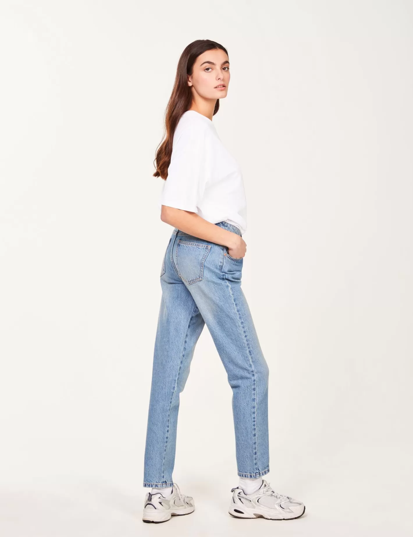 Jean bleu mom^Jennyfer Discount