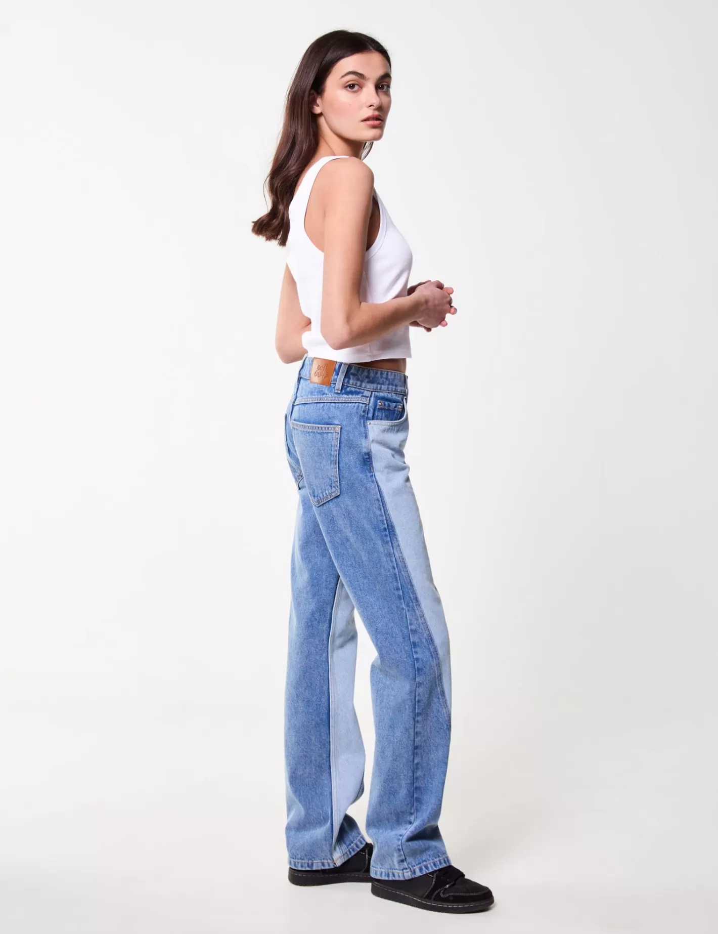 Jean straight bicolore bleu^Jennyfer New