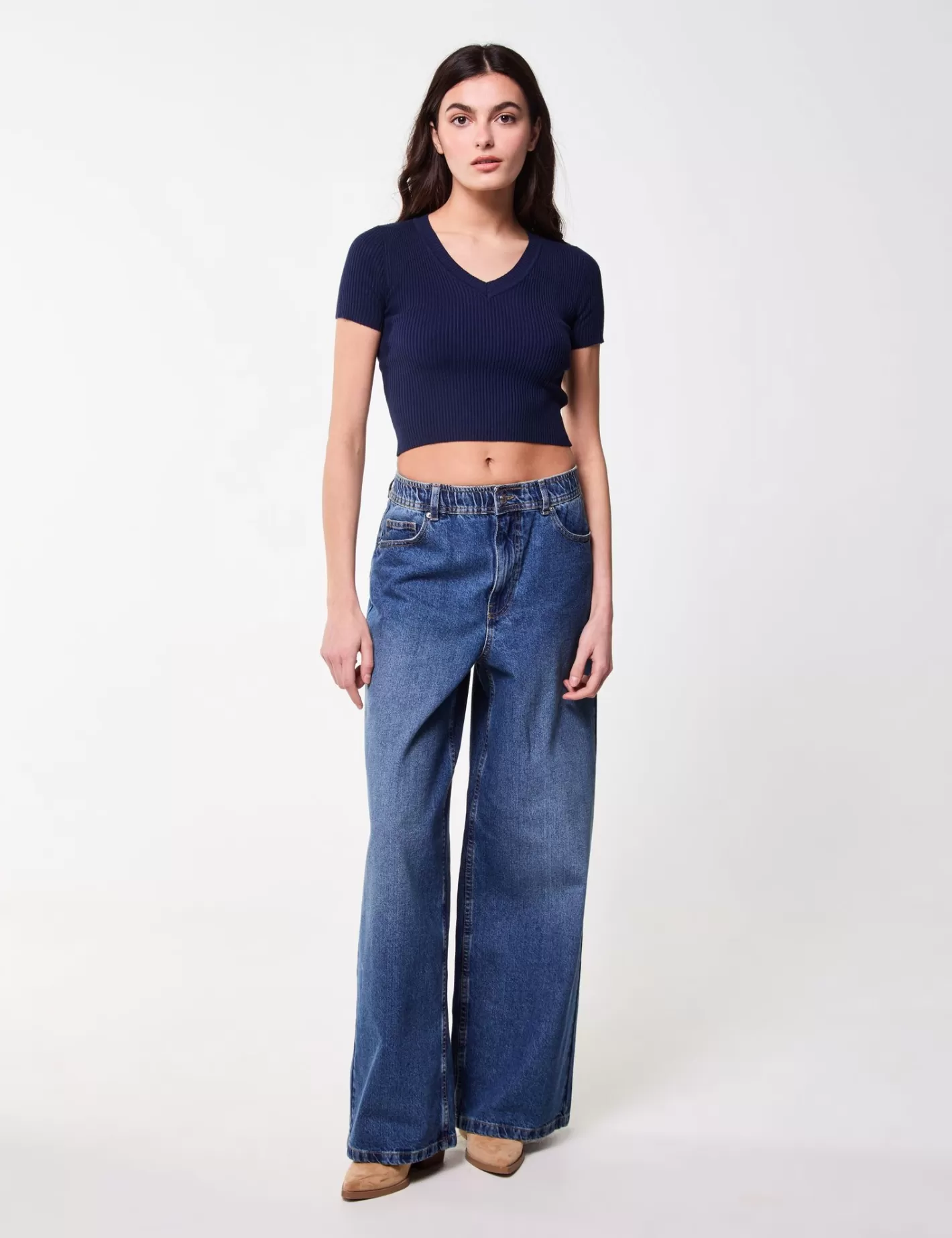 Jean wide leg taille élastiquée ^Jennyfer Online