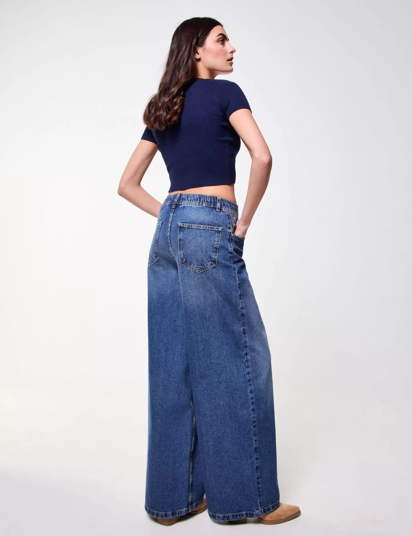 Jean wide leg taille élastiquée ^Jennyfer Online