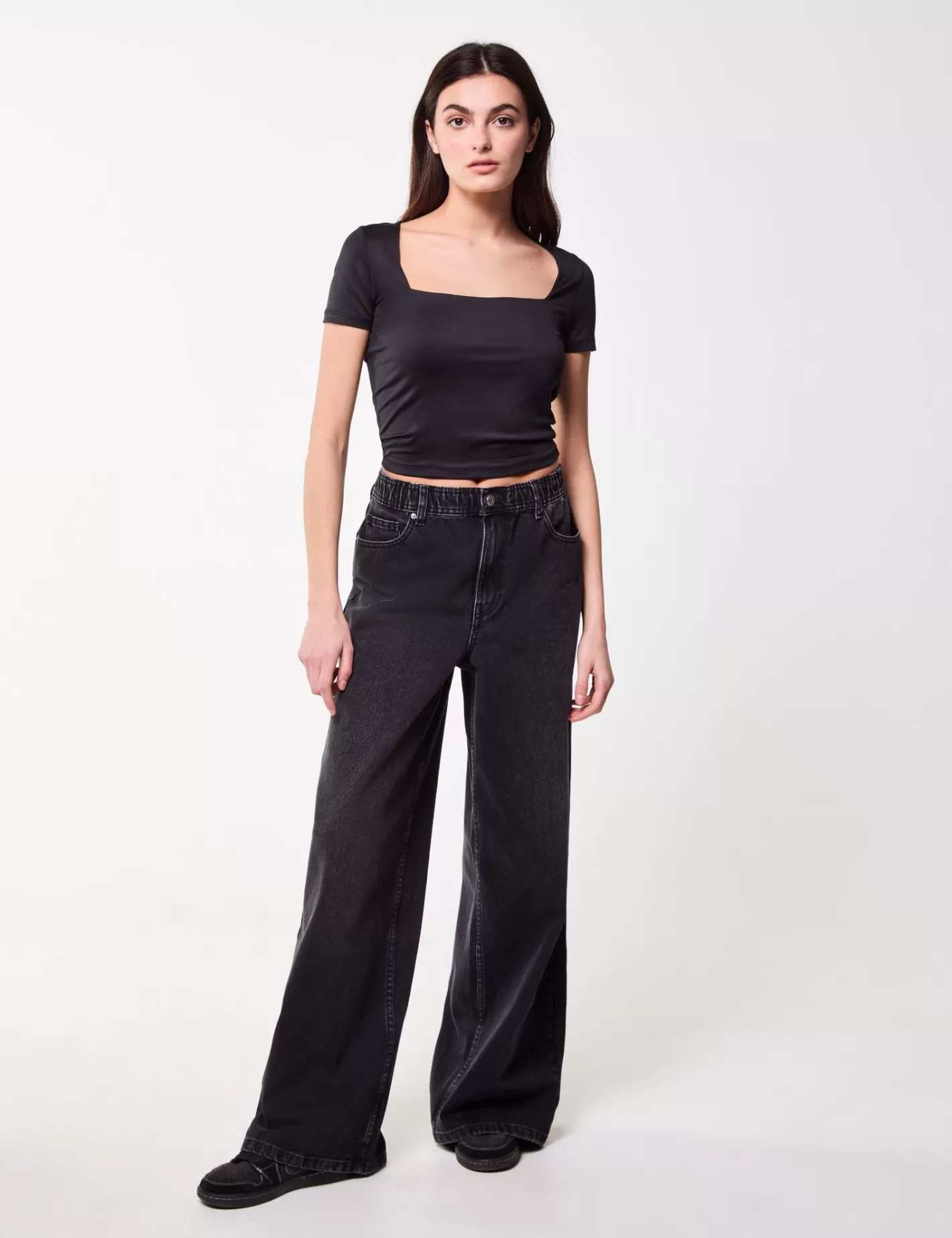 Jean wide leg taille élastiquée ^Jennyfer Fashion