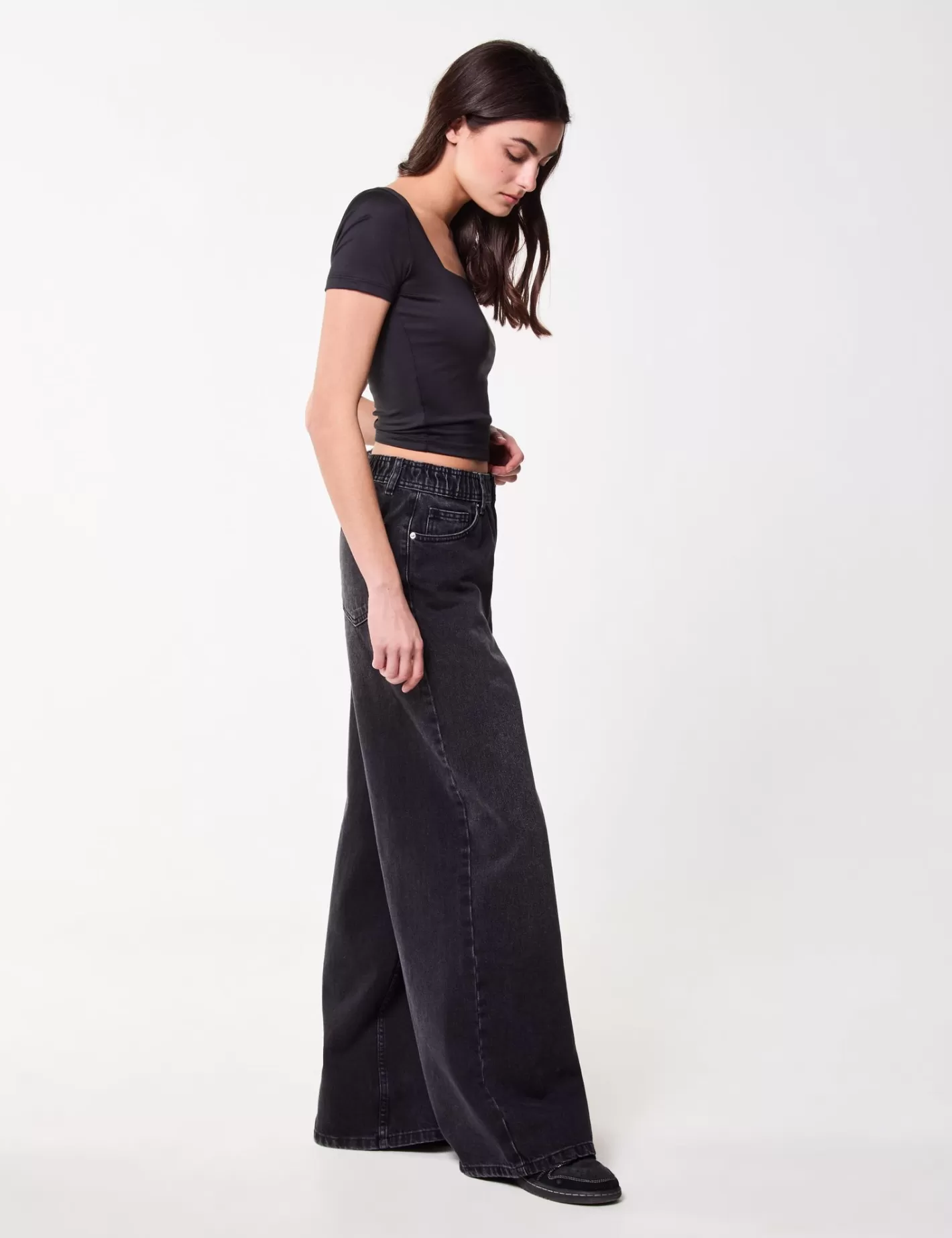 Jean wide leg taille élastiquée ^Jennyfer Fashion