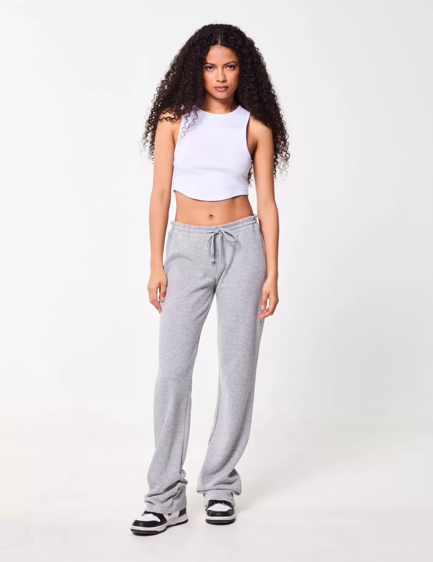 Jogging coupe droite taille basse gris^Jennyfer Discount