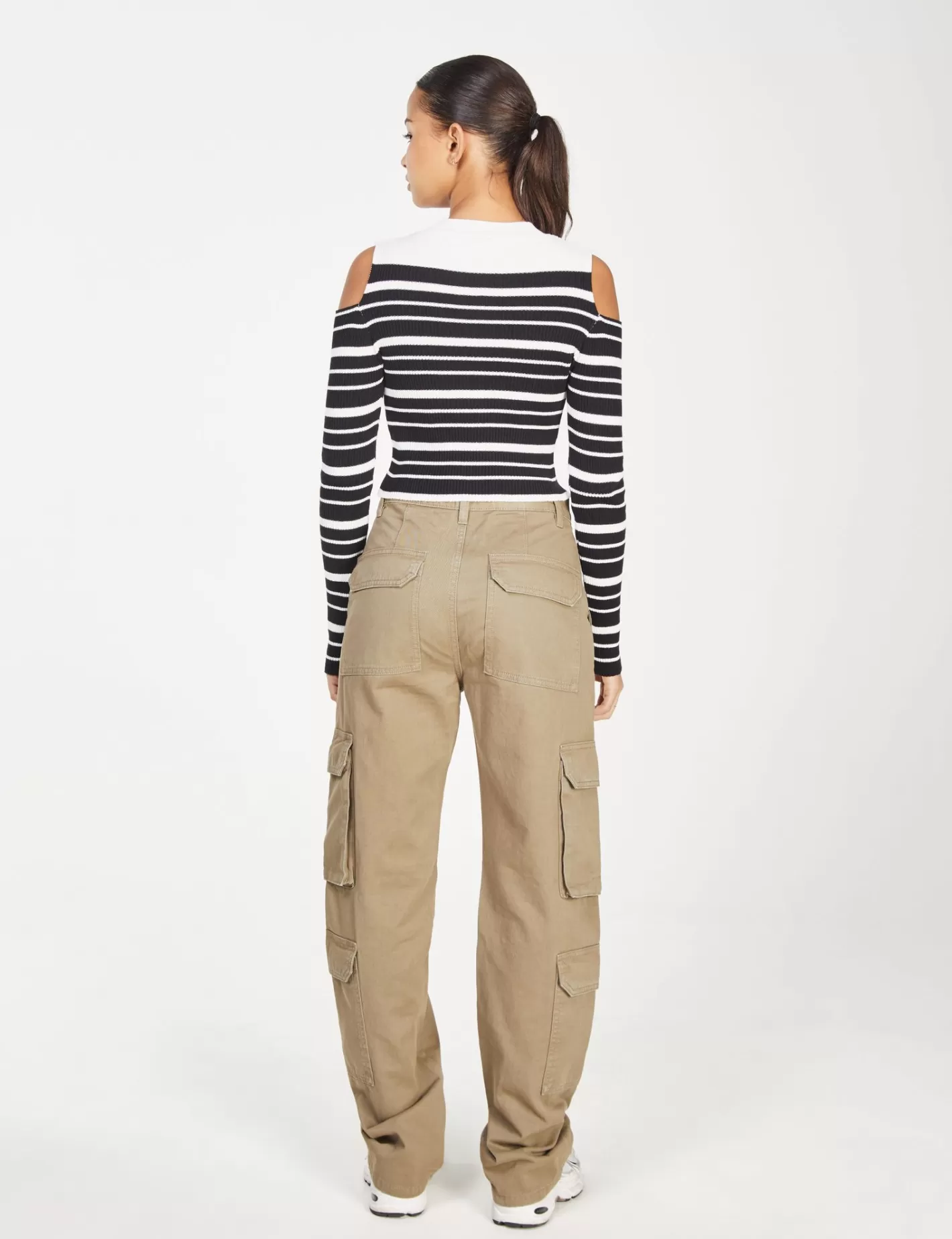 Pantalon straight cargo kaki foncé^Jennyfer Shop