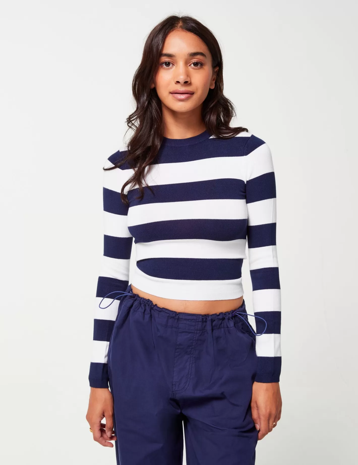 Pull basic à rayures marine et blanc^Jennyfer Clearance