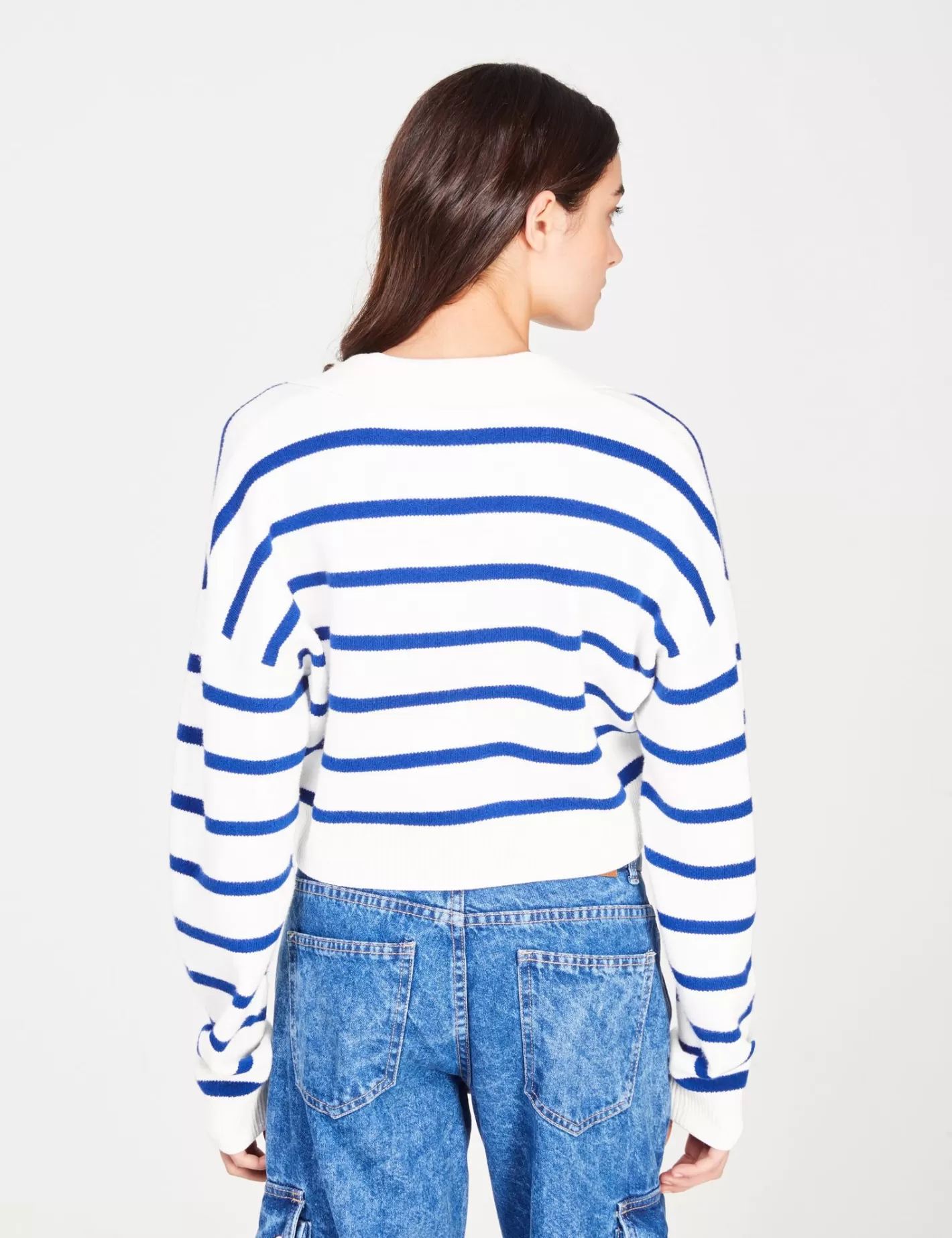 Pull court à rayures bleu marine et blanc^Jennyfer Best Sale