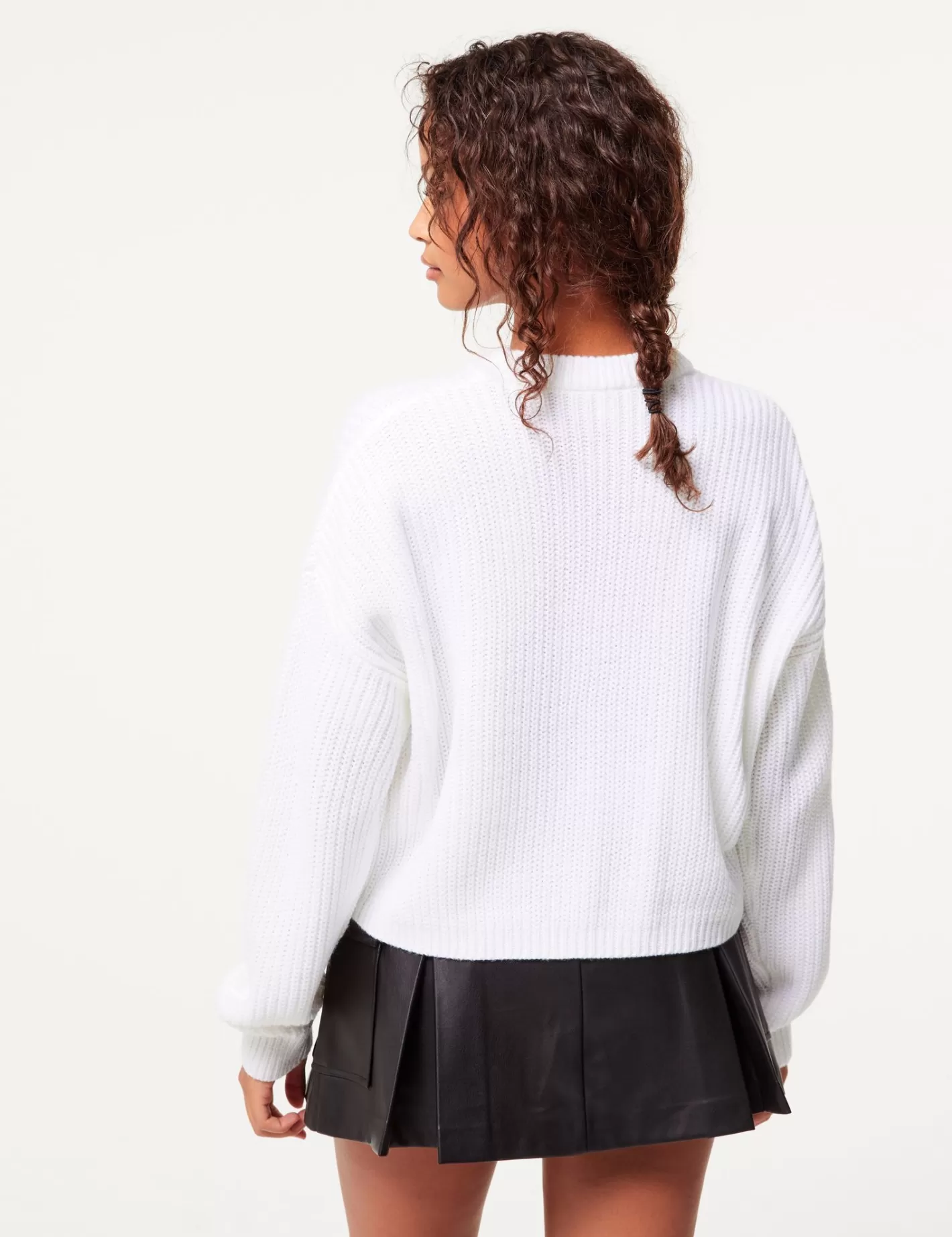 Pull court et oversize blanc^Jennyfer Online