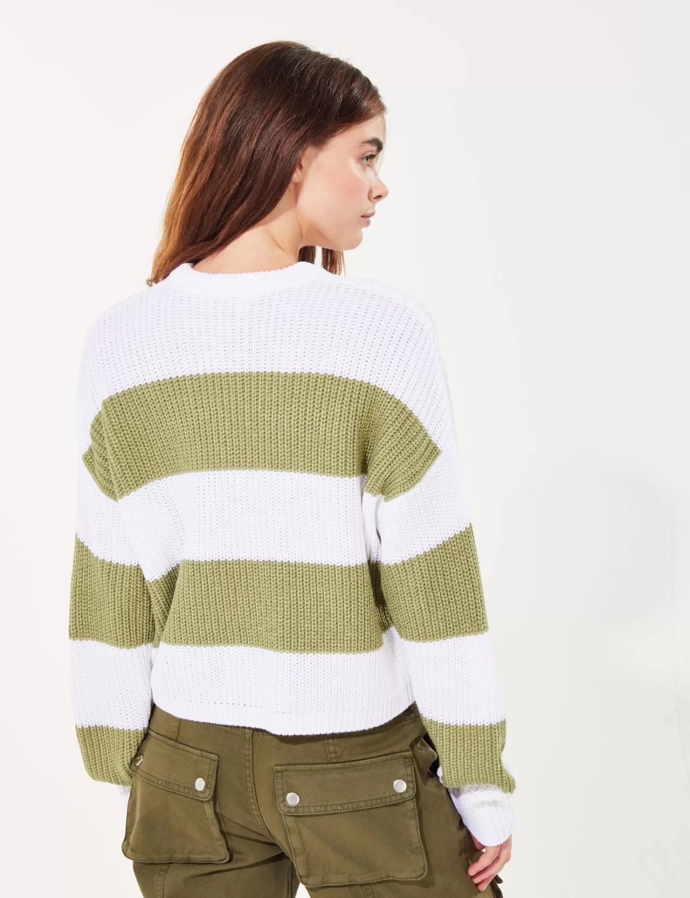 Pull loose court en maille tressée^Jennyfer Cheap