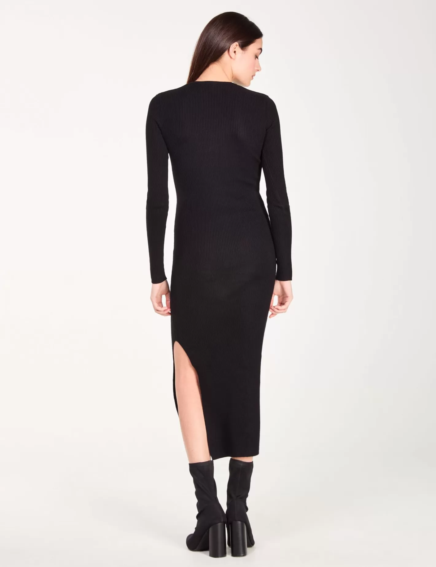 Robe longue en maille côtelée e^Jennyfer Clearance