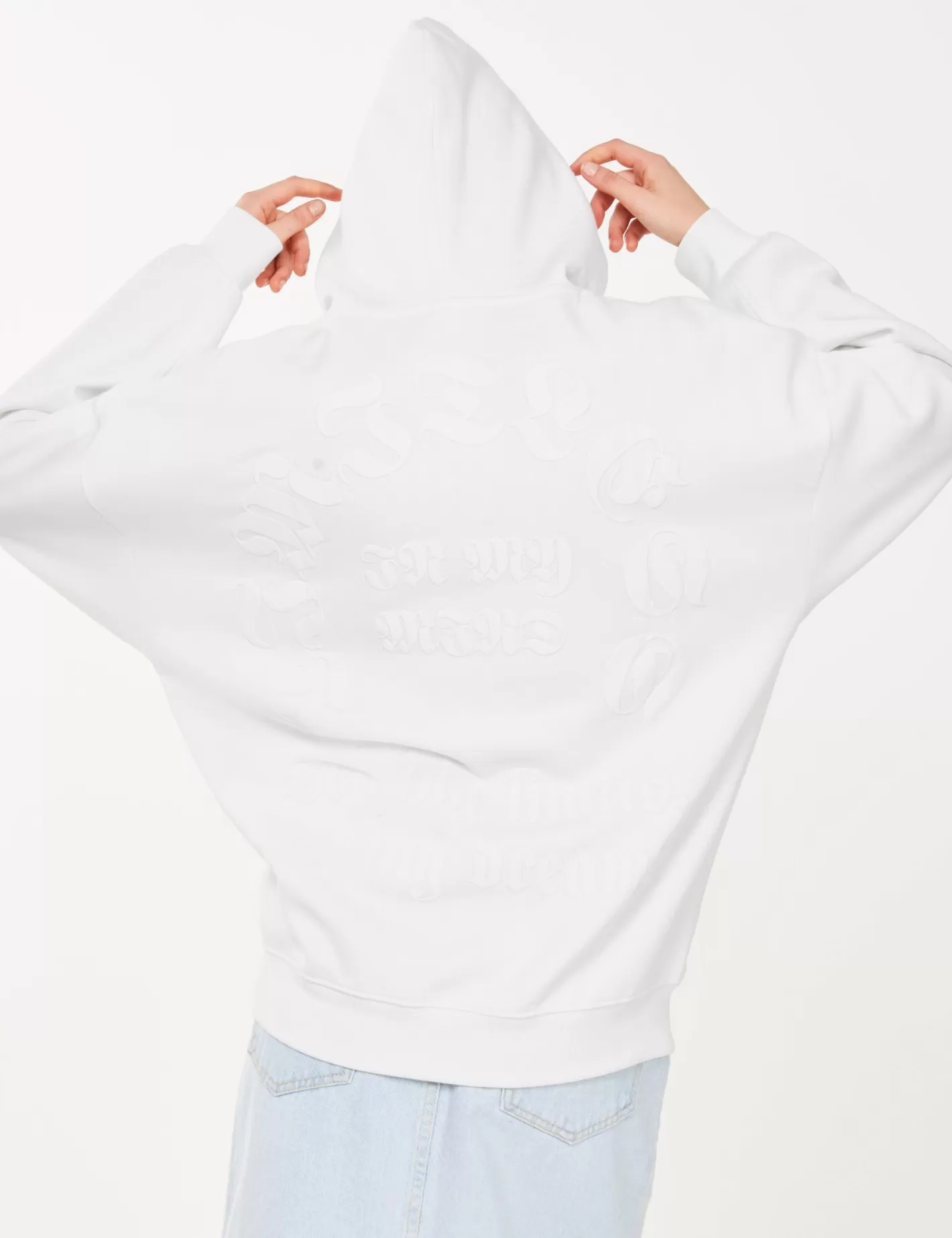 Sweat à capuche blanc cassé^Jennyfer Clearance