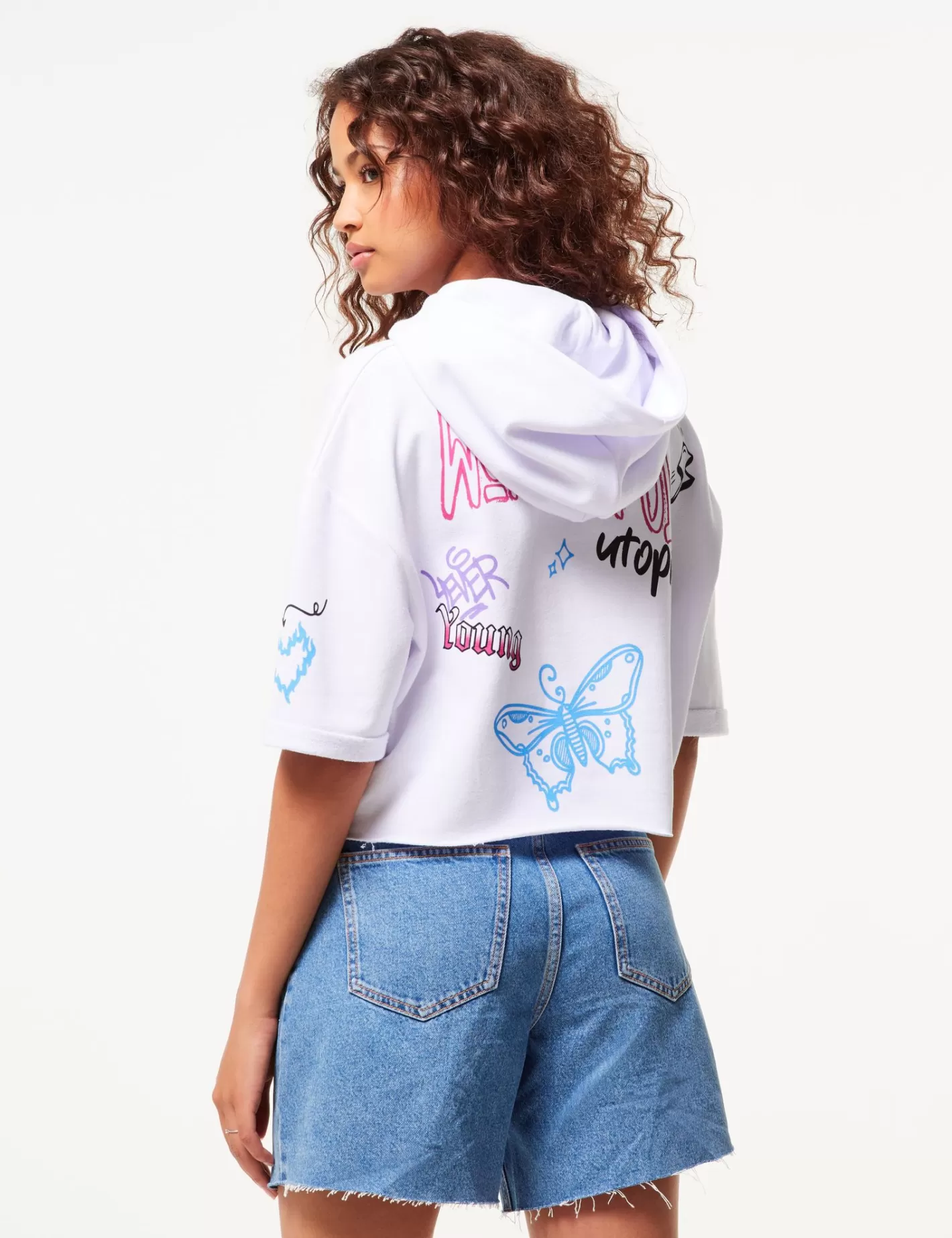 Sweat court à motifs fantaisies ^Jennyfer Online