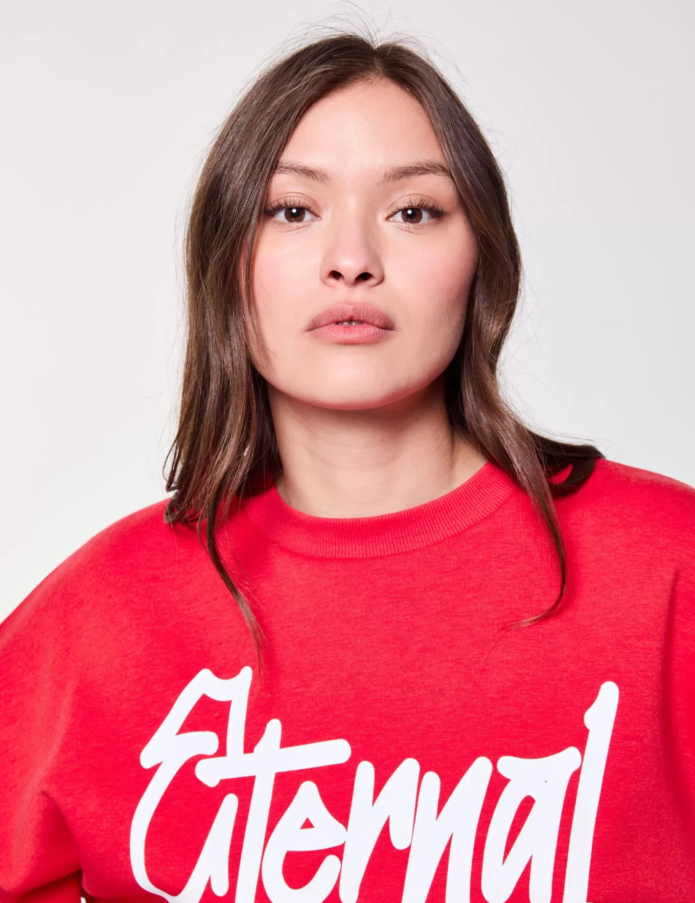 Sweat oversize rouge à message^Jennyfer Hot