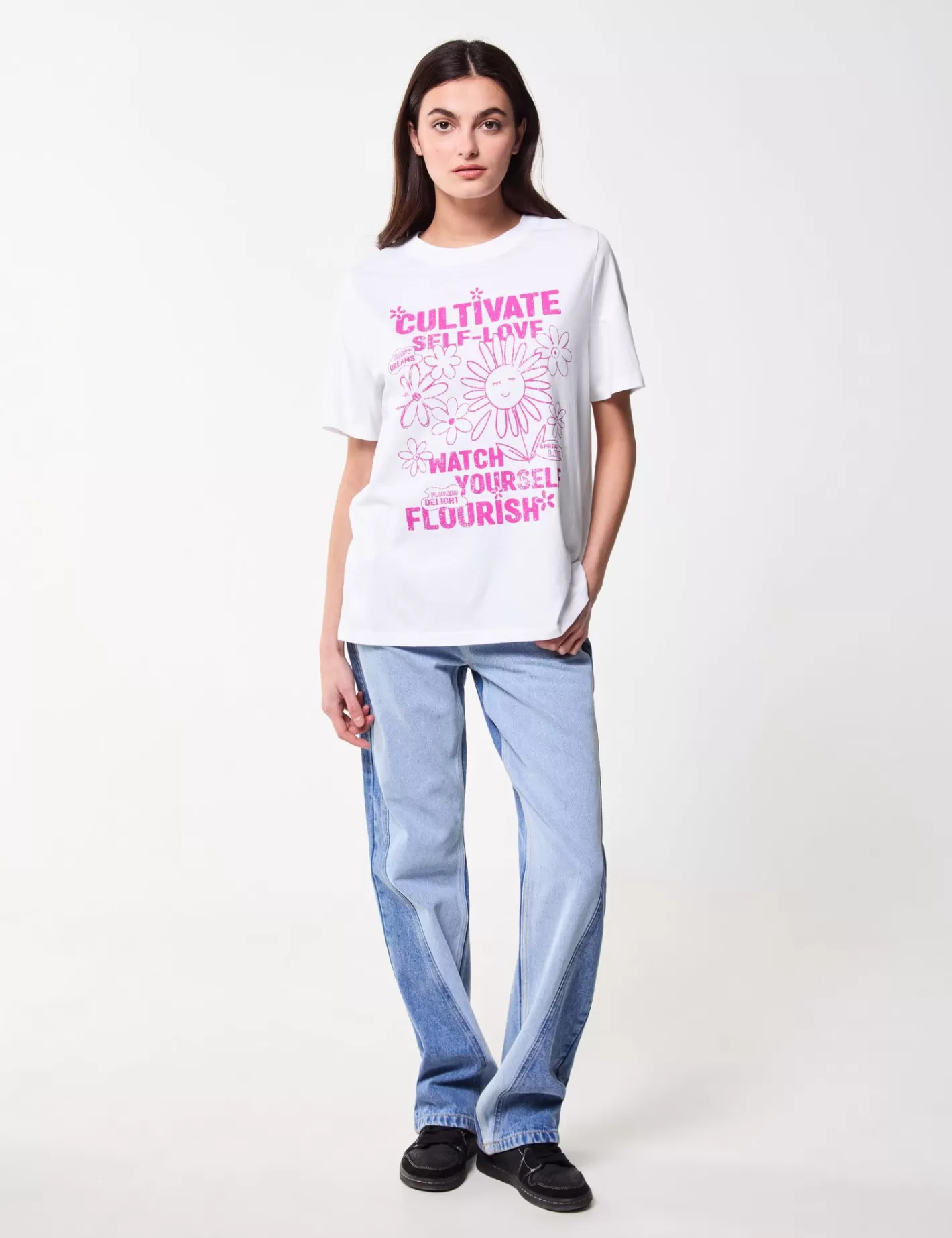 T-shirt imprimé : self love et fleurs^Jennyfer Best Sale