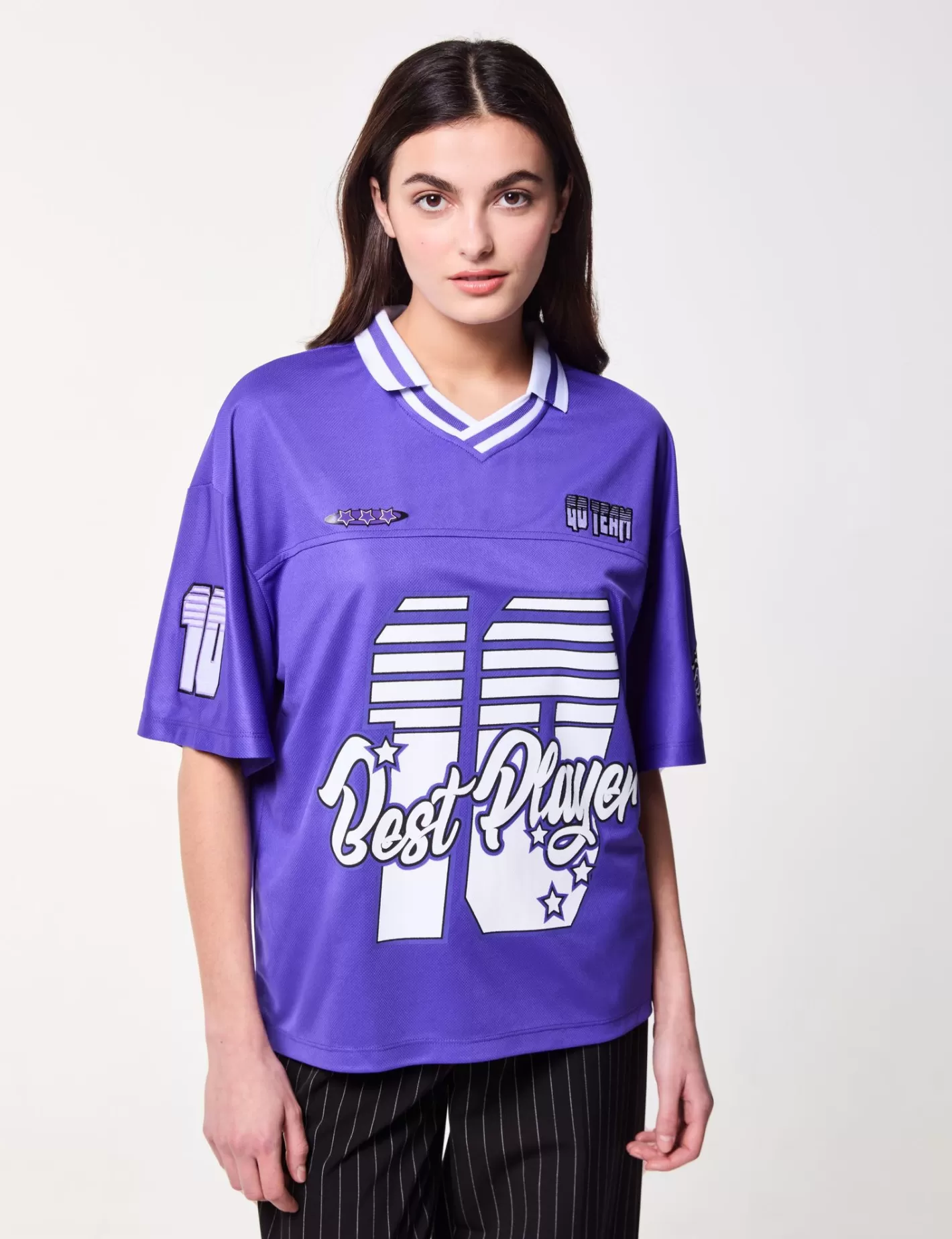 T-shirt de foot à message violet foncé^Jennyfer Fashion