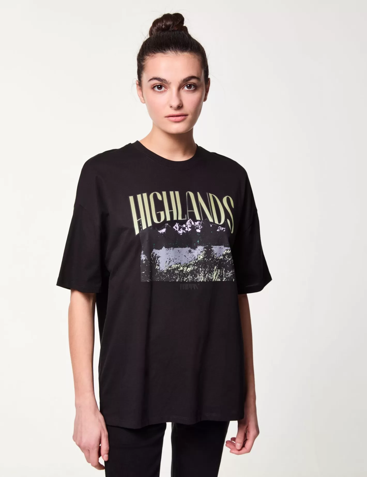 T-shirt oversize long à message^Jennyfer New