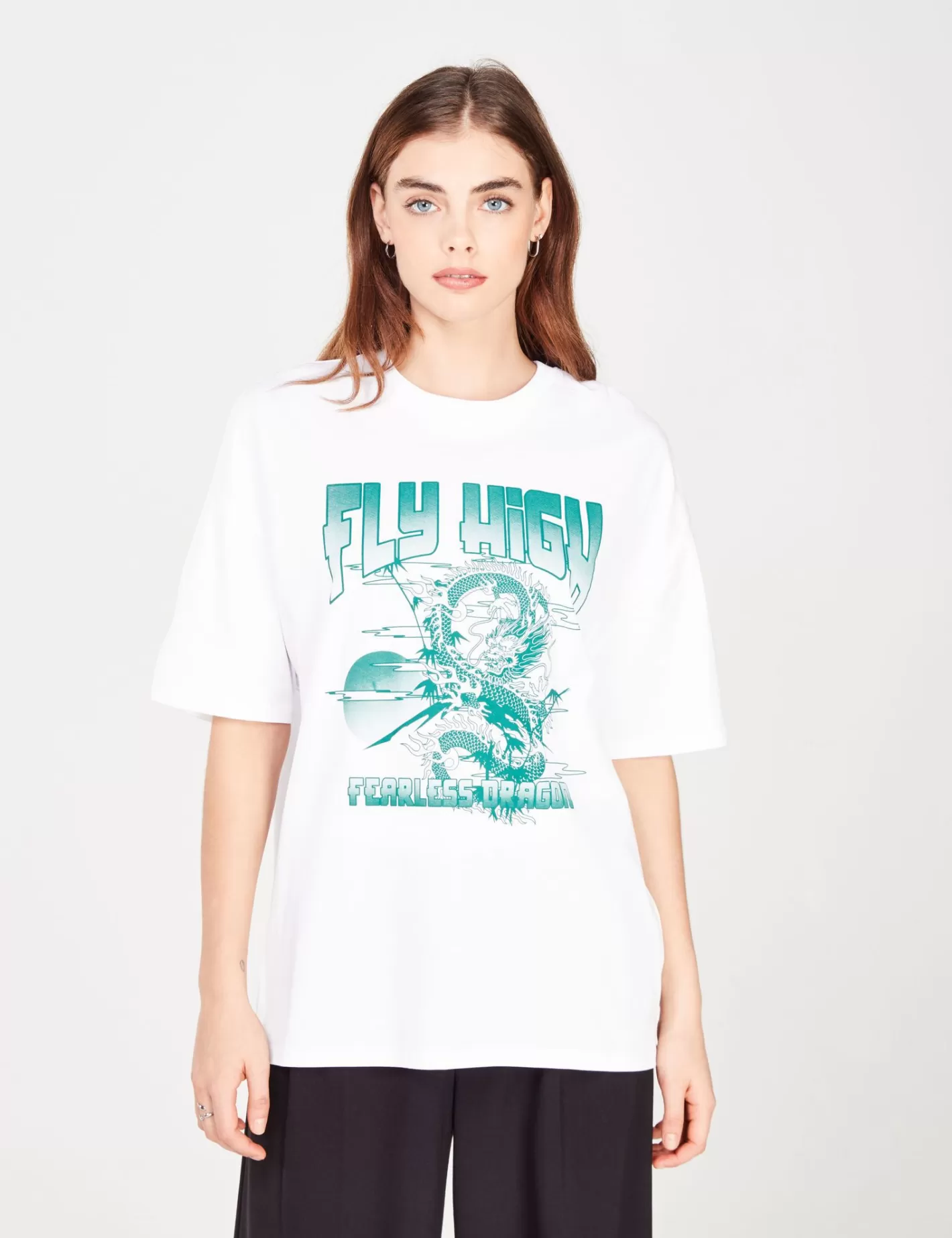 T-shirt oversize à message^Jennyfer Discount