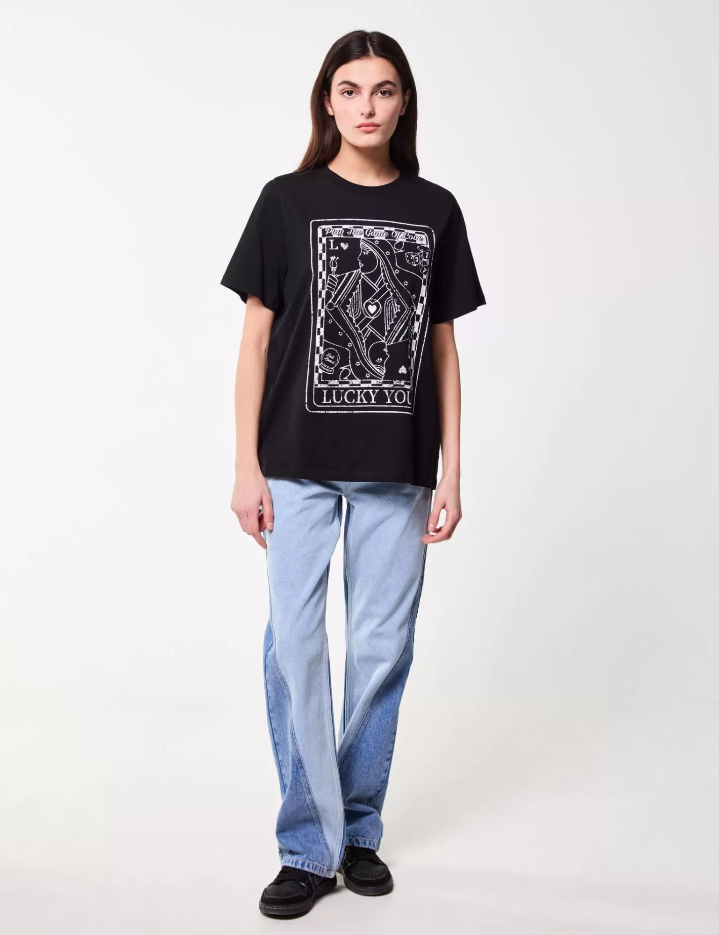 T-shirt oversize imprimé carte reine ^Jennyfer Online