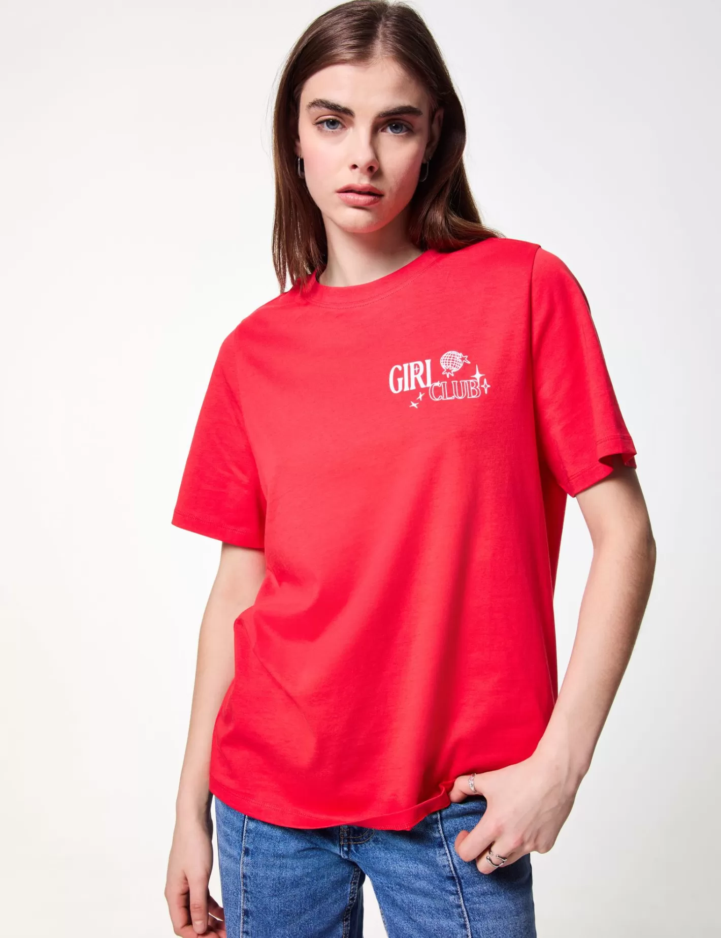 T-shirt oversize imprimé : girl club^Jennyfer Sale