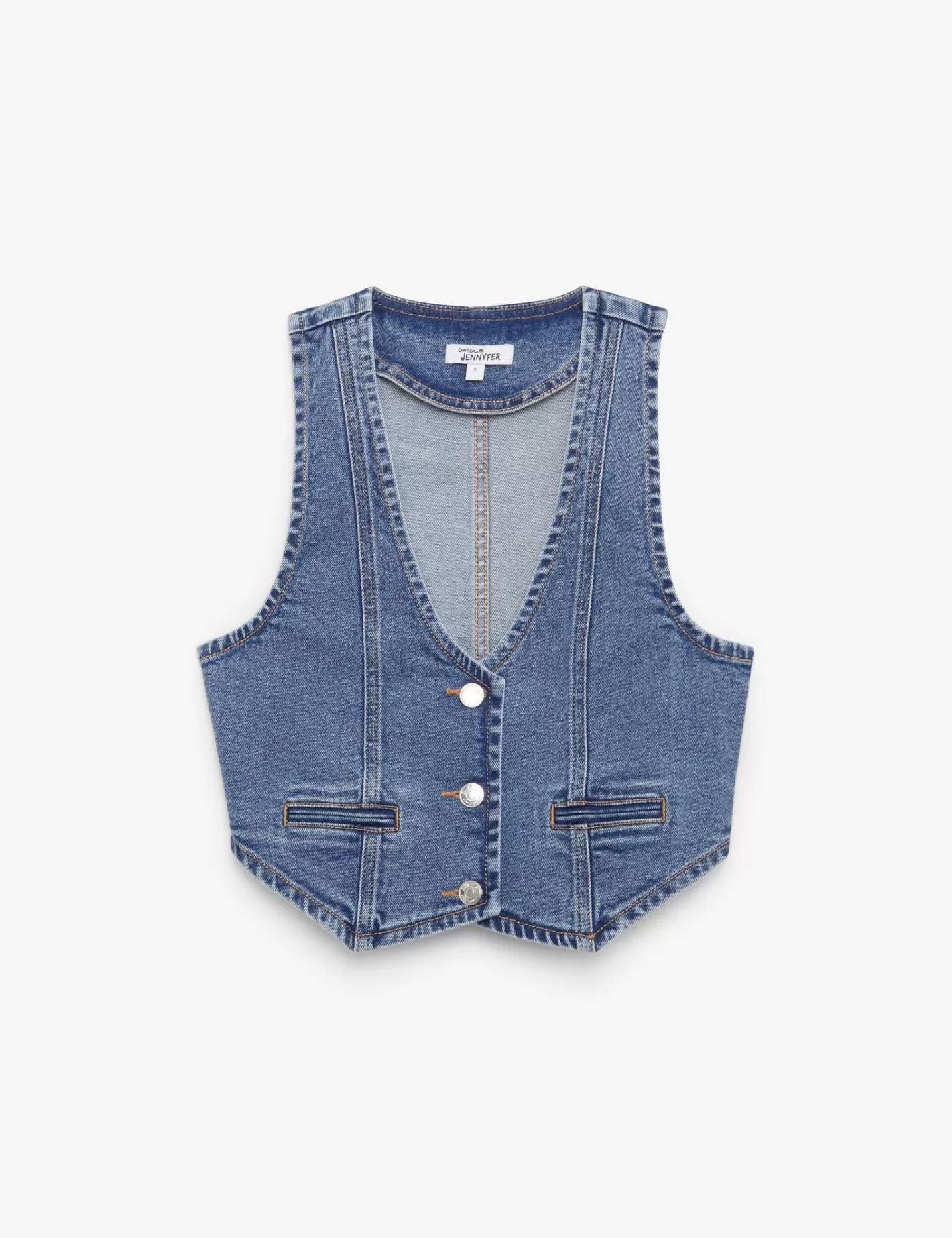 Veste courte en jean sans manches bleu^Jennyfer Outlet